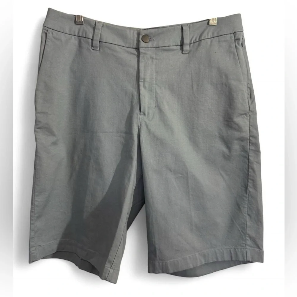 Lululemon Commission Short Qwick Oxford 11” Relaxed Fit Light Gray/Blue M7AKAS